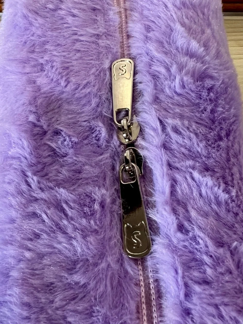 Original Squishmallows Faux Fur Cosmetic Bag - Lavender